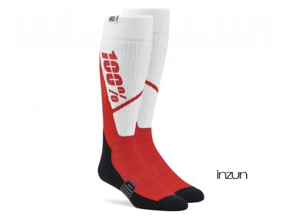 ponožky TORQUE MX, 100% - USA (bílá/červená)