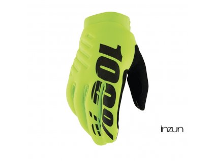 rukavice BRISKER, 100% - USA (žlutá/černá) (Velikost M)