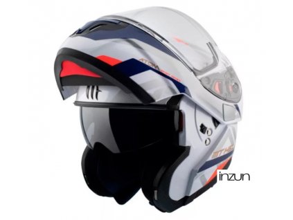 MT Helmets MT Atom SV SKILL A0 Gloss Pearl White velikost XS