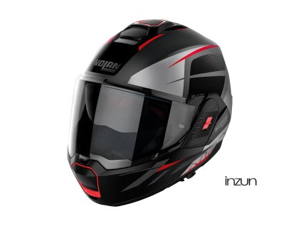 Moto helma Nolan N120-1 Nightlife N-com Flat Lava Grey 25 (Velikost S)