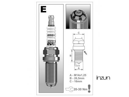 zapalovací svíčka ER15SXC řada Premium EVO , BRISK - Česká Republika