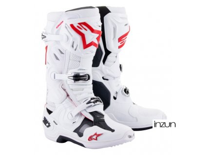 boty TECH 10 SUPERVENTED, ALPINESTARS, perforované (bílá/červená/černá) 2026 (Velikost 42)