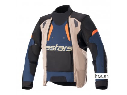 bunda HALO DRYSTAR, ALPINESTARS (tmavě modrá/khaki/oranžová/černá) 2024