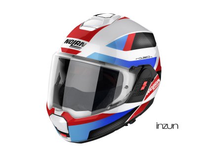 Moto helma Nolan N120-1 Subway N-com Metal Whlite 24 (Velikost S)