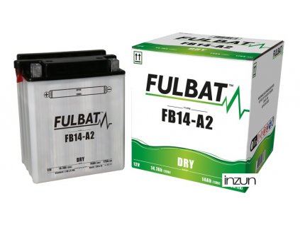 baterie 12V, YB14-A2 (12N14-4A), 14Ah, 175A, konvenční 134x89x166, FULBAT (vč. balení elektrolytu)