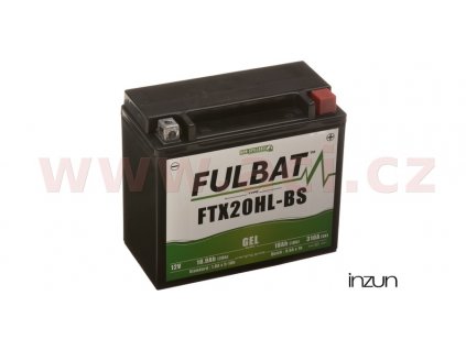baterie 12V, YTX20L-BS, 18Ah, 270A, bezúdržbová GEL 175x87x155, FULBAT (aktivovaná ve výrobě)