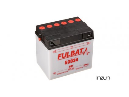 baterie 12V, 53034, 30Ah, 300A, levá, konvenční 186x130x171, FULBAT (vč. balení elektrolytu)