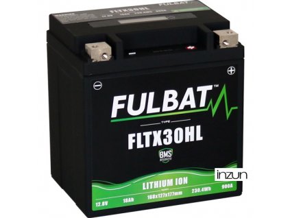 lithiová baterie LiFePO4 YTX30HL-BS FULBAT 12V, 18Ah, 900A, hmotnost 1,12 kg, 168x127x177
