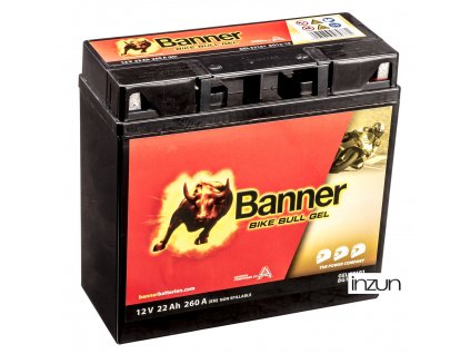 baterie gelová 12V, 51913, 22Ah, 260A, BANNER Bike Bull GEL 181x76x173