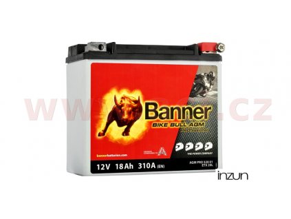 baterie 12V, YTX20HL-BS, 18Ah, 310A, BANNER Bike Bull AGM PRO 175x88x155