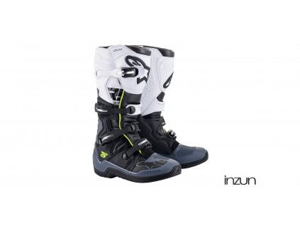 boty TECH 5, ALPINESTARS (černá/šedá/bílá/žlutá fluo) 2024