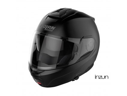 Moto helma Nolan N100-6 Classic Flat Black N-COM 10 (Velikost S)