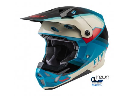 přilba FORMULA CP, FLY RACING - USA (černá/šedá/tyrkysová) (Velikost XL)