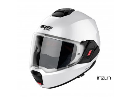 Moto helma Nolan N120-1 Special N-com Pure White 15 (Velikost XS)