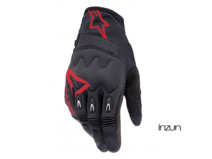rukavice TECHDURA, ALPINESTARS (černá/červená) 2026 (Velikost L)