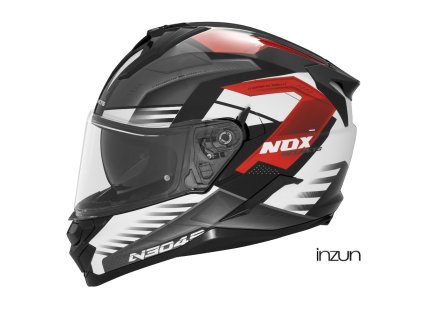 přilba N304S CARVER, NOX (černá,bílá,červená) 2025 (Velikost S)