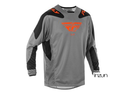 dres KINETIC SYM, FLY RACING - USA 2025 (šedá/oranžová/černá) (Velikost M)
