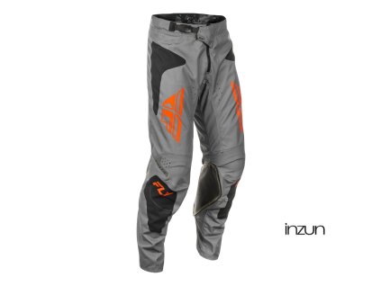 kalhoty KNETIC SYM, FLY RACING - USA 2025 (šedá/oranžová/černá) (Velikost 28)