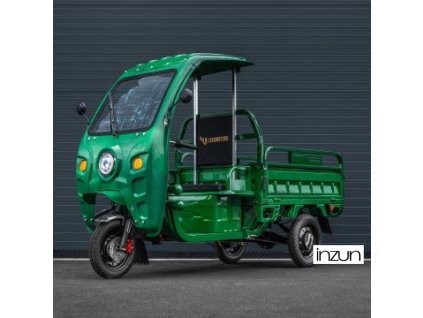 Elektrická nákladní tříkolka s kabinou Leramotors Cargo G1 1000W - Tuk Tuk Zelená (Barva Zelená)