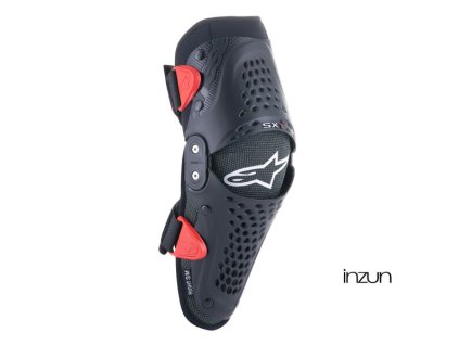 chrániče kolen SX-1 YOUTH, ALPINESTARS, dětské (černá/červená, pár) 2025 (Velikost S)