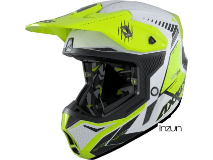 Motokrosová helma AXXIS WOLF ABS star track a3 lesklá fluor žlutá L