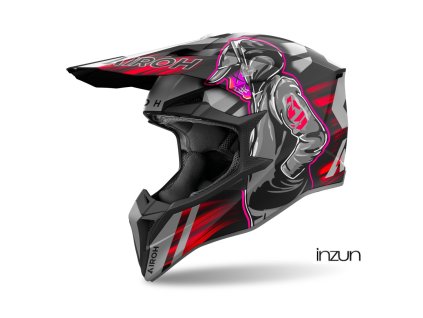 přilba WRAAAP Cyber, AIROH (matná červená) 2026 (Velikost S)