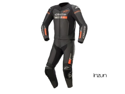 dvoudílná kombinéza GP FORCE CHASER, TECH-AIR 5 kompatibilní, ALPINESTARS (černá/červená fluo) 2025 (Velikost 52)
