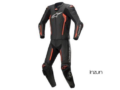 dvoudílná kombinéza MISSILE 2, TECH-AIR kompatibilní, ALPINESTARS (černá/červená fluo) 2026 (Velikost 54)