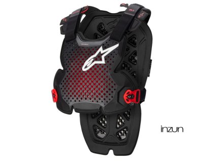 chránič těla A-1 PRO, ALPINESTARS (černá antracit/červená) 2025 (Velikost XL)