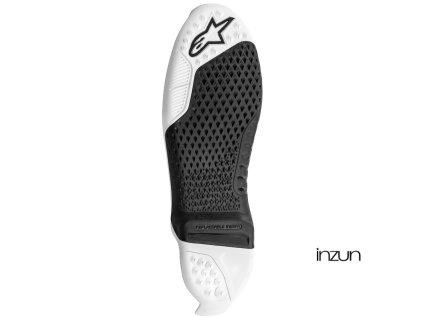 podrážky pro boty TECH 10 model 2021 a dále, ALPINESTARS (černá/bílá, pár) (Velikost 43 až 44,5 (US 9 až 10))