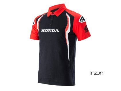 triko s límečkem HONDA, ALPINESTARS (červená/černá) (Velikost S)
