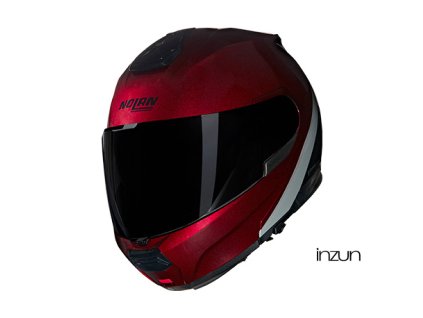 Moto helma Nolan N100-6 Verniciatura Speciale N-COM Rosso Viscerale/Nero 341 (Velikost 2XS)