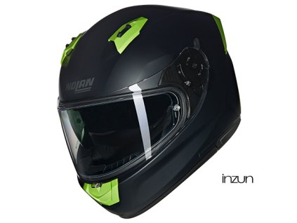 Moto helma Nolan N60-6 Classico Nobile Nero/Verde Impulso Matte Finish (Velikost S)