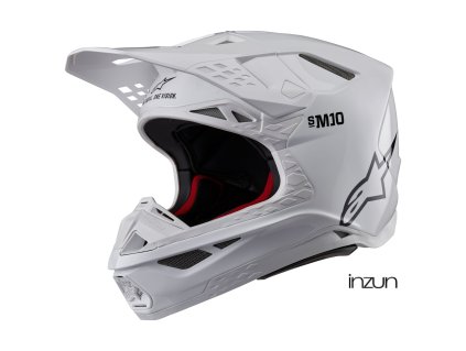 přilba SUPERTECH S-M10 SOLID, ALPINESTARS (bílá) 2026 (Velikost L (obvod 59 - 60 cm))