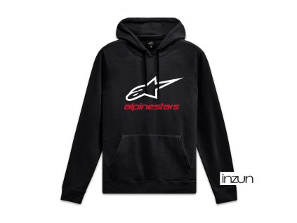 mikina ALWAYS 2.0, ALPINESTARS (černá/bílá/červená) (Velikost M)