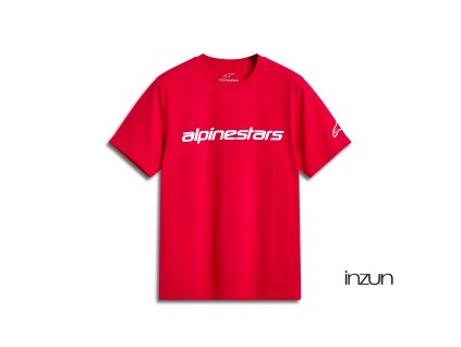 triko LINEAR WORDMARK 2.0 CSF, ALPINESTARS (červená/bílá) (Velikost XL)