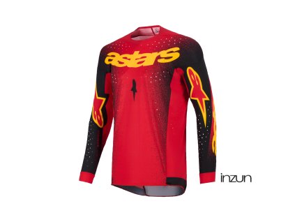 dres SUPERTECH SCENZ, ALPINESTARS (červená/černá/žlutá) 2026 (Velikost XL)