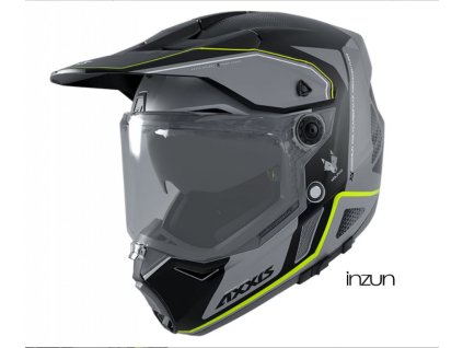 Enduro helma AXXIS WOLF DS roadrunner B2 lesklá šedá XL (Velikost XL)