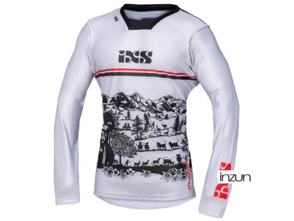 Motokrosový dres iXS TRIGGER 3.0 X35017 bílo-černo-červená L (Velikost XS)