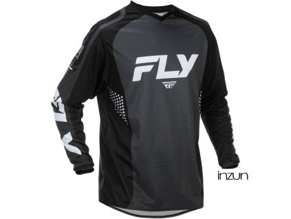 dres F-16, FLY RACING - USA 2026 (černá/bílá) (Velikost M)