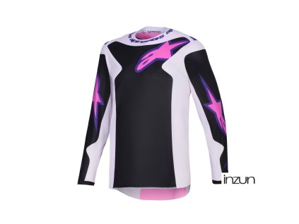 dres FLUID GRID, ALPINESTARS (černá/světle šedá/fialová) 2026 (Velikost M)