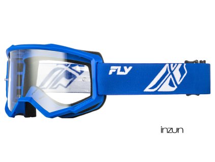 brýle FOCUS, FLY RACING - USA (modré/bílé - čiré plexi) (Barva modré/bílé)