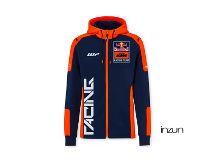 mikina s kapucí TEAM, KTM RED BULL (modrá,oranžová) (Velikost L)