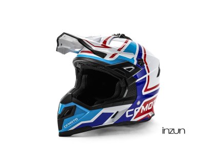 Off-road helma CFMOTO_bílo-modrá_L (Velikost L)