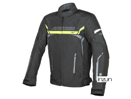 bunda Bullet II, AYRTON (černá/žlutá fluo/šedá) 2026 (Velikost S)