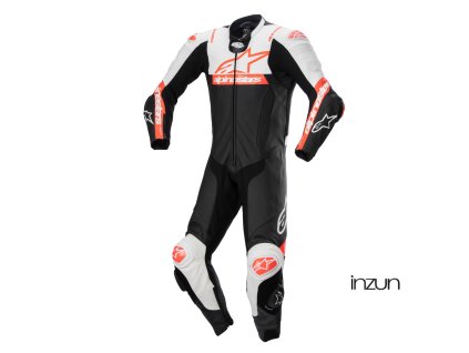 jednodílná kombinéza MISSILE 2 WARD, ALPINESTARS (černá/bílá/červená fluo) 2026 (Velikost 46)