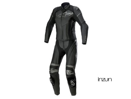 dvoudílná kombinéza STELLA GP PLUS 2, ALPINESTARS (černá/metalická šedá) 2026 (Velikost 40)