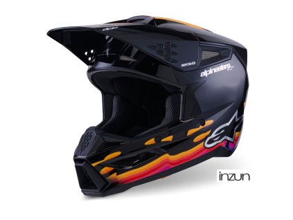přilba S-M3 FORCE, ALPINESTARS (černá/žlutá/červená/bílá) 2026 (Velikost M)