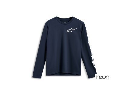 triko TRACKSIDE CSF dlouhý rukáv, ALPINESTARS (modrá) (Velikost L)