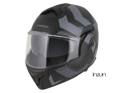 přilba MultiFlip Korp, CASSIDA (černá matná/tmavě šedá/šedá) 2026 (Velikost XS)